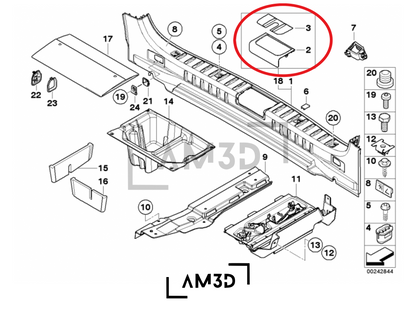 BMW E91 - Trunk Latch Trim