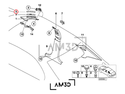 BMW E46 - A Pillar Moldings