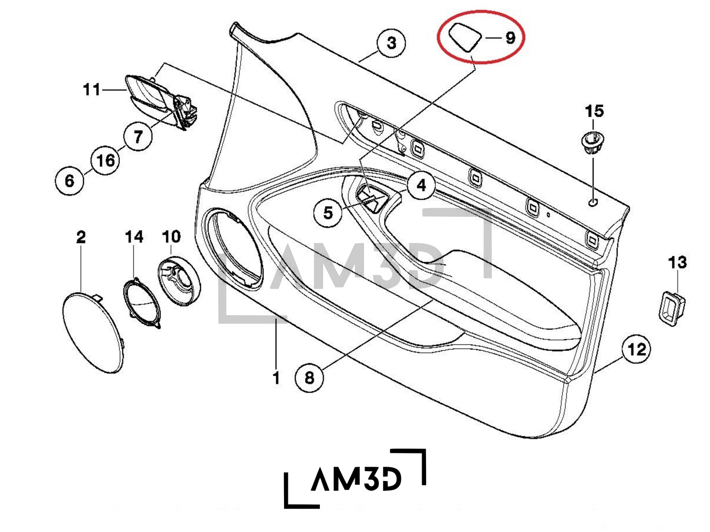 BMW E46 Door Handle Cover